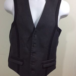 INC Concept Mens Vest Gray Small 5 Button